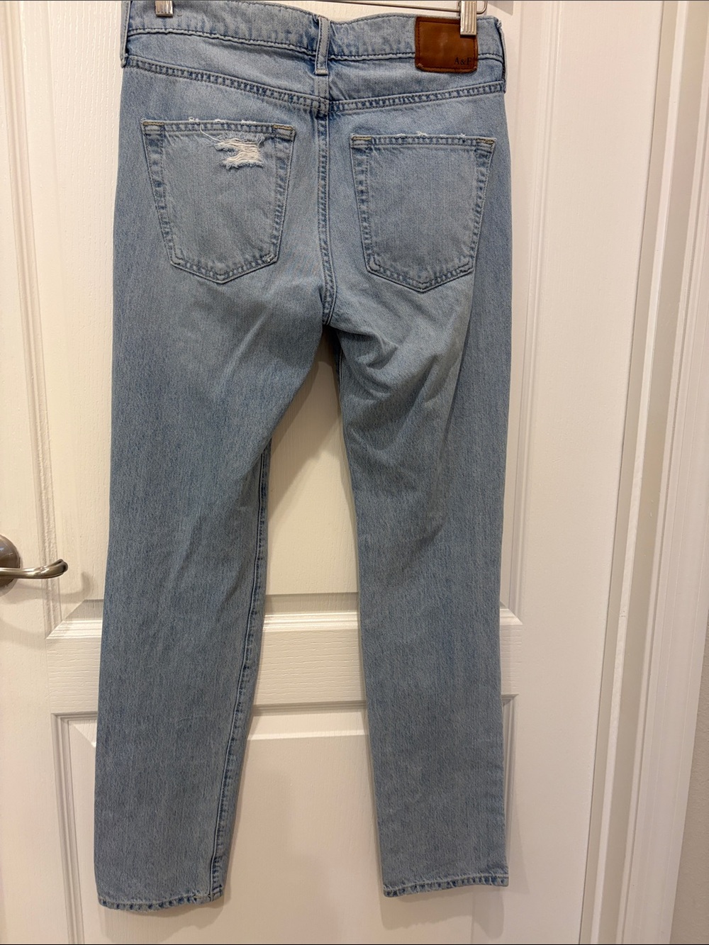 Abercrombie & Fitch Langdon Slim Light Blue Destroyed Jeans 28 x 30 - Picture 6 of 11